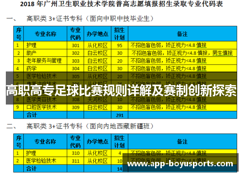 高职高专足球比赛规则详解及赛制创新探索